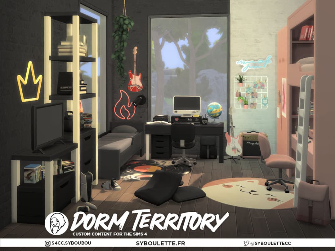 Скриншот мода Набор для подростковой комнаты Dorm Territory